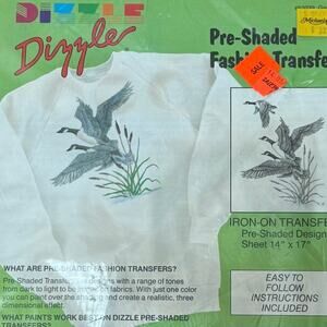 Vintage Deadstock New in Package 90s Dizzle Iron On Geese Transfer